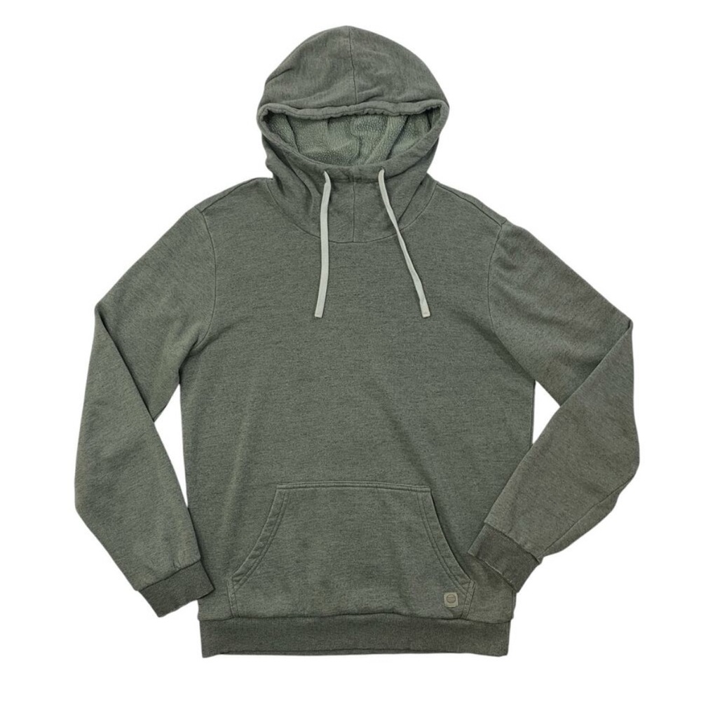 Marine Layer Hoodie Men S Small Green Grey Fleece Lined Kangaroo Pocket Pullover